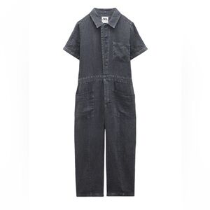 Zara 100% Linen Long Jumpsuit